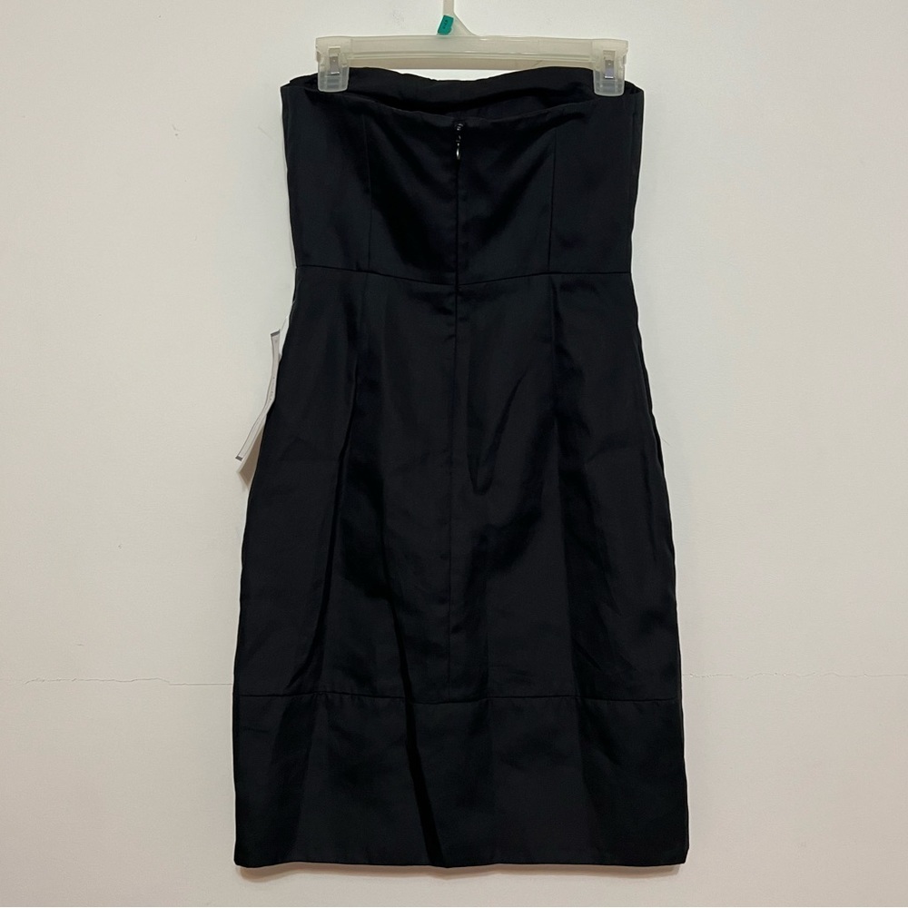 J. Crew Erica Cotton Cady Black Strapless Dress Evening Cocktail Size 0 NWT - Picture 5 of 16